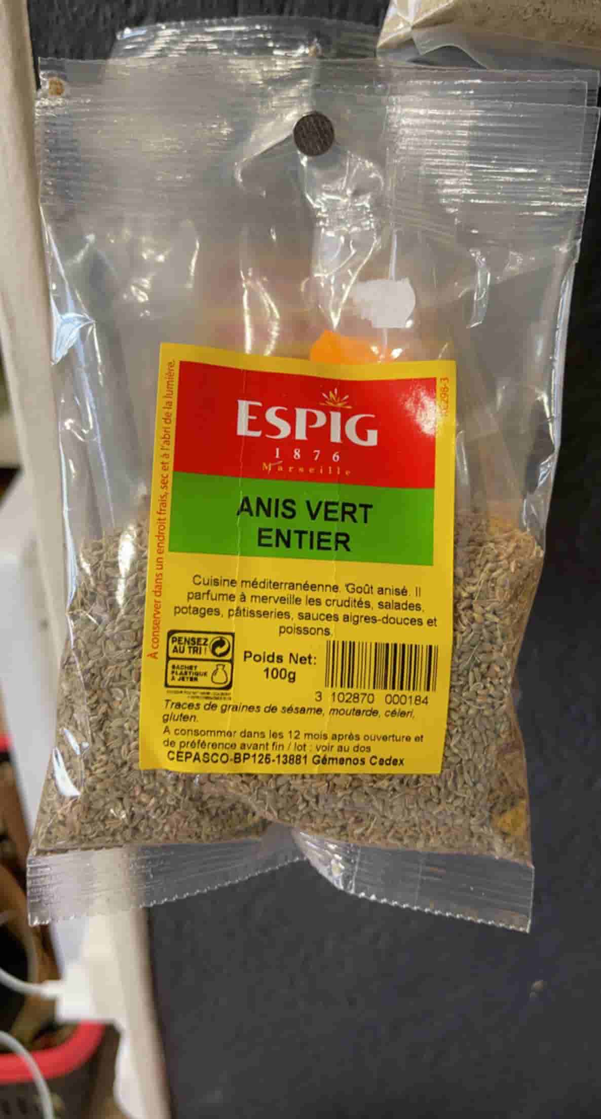 Anis vert entier espig 100g